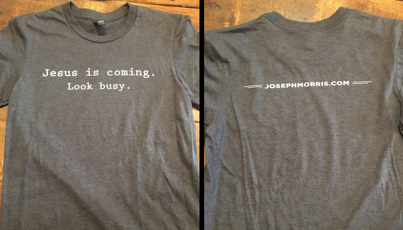 Jesus is Coming T-shirt (GREY) Front Large