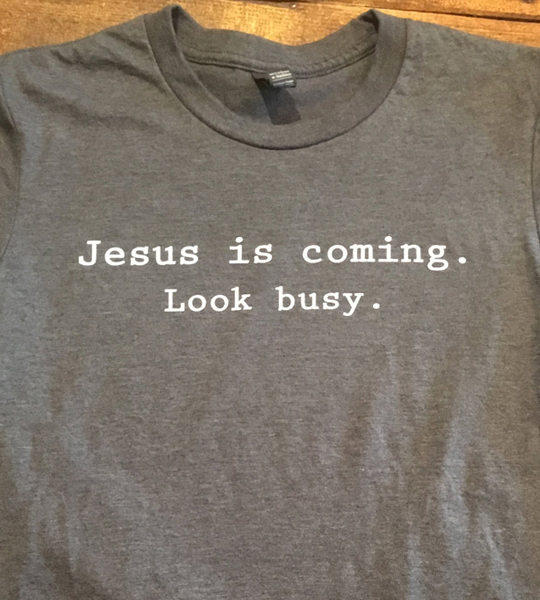Jesus is Coming T-shirt (GREY) Front